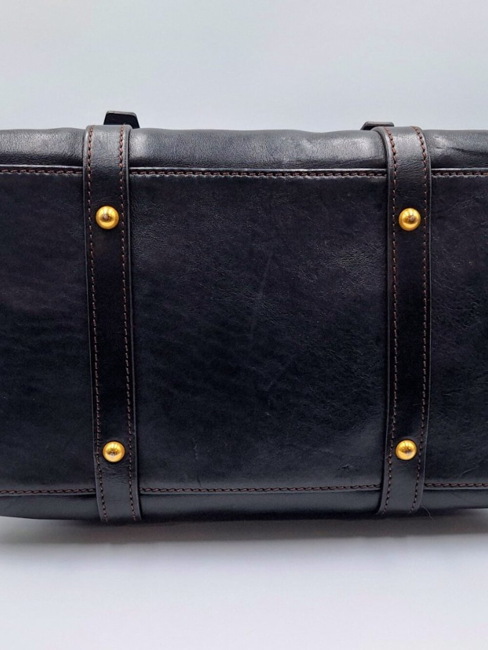 Dooney & Bourke Black Florentine Leather Satchel Crossbody Mint Condition - Picture 8 of 11
